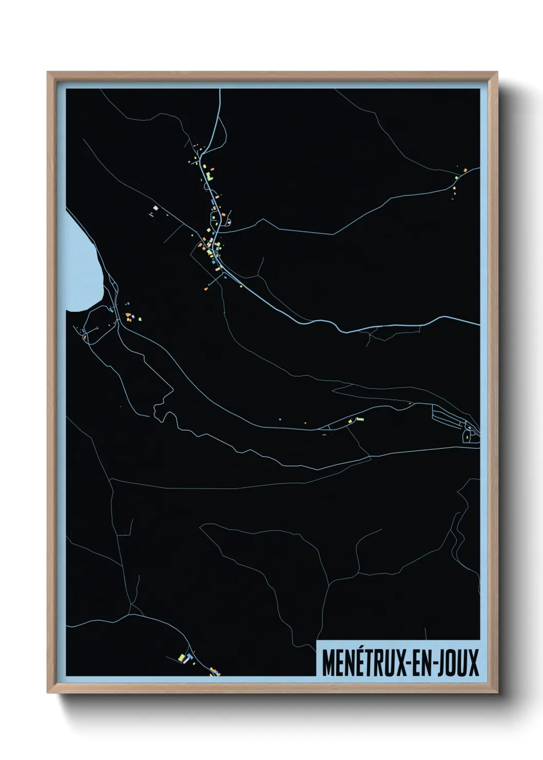 Une affiche de carte sur Menétrux-en-Joux