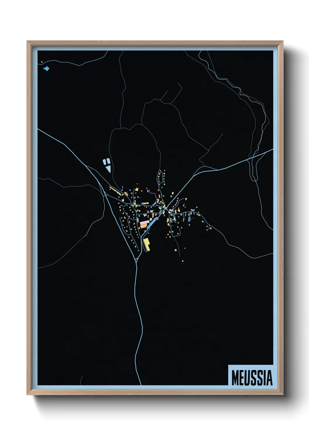 Une affiche de carte sur Meussia