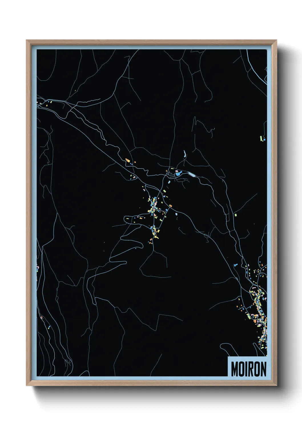 Une affiche de carte sur Moiron