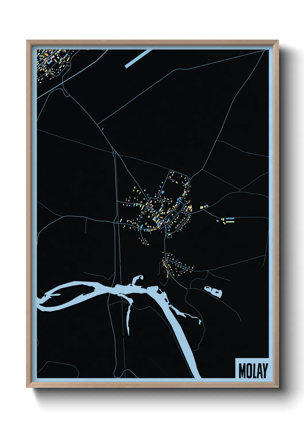 Une affiche de carte sur Molay