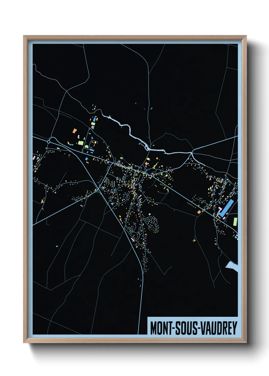 Une affiche de carte sur Mont-sous-Vaudrey