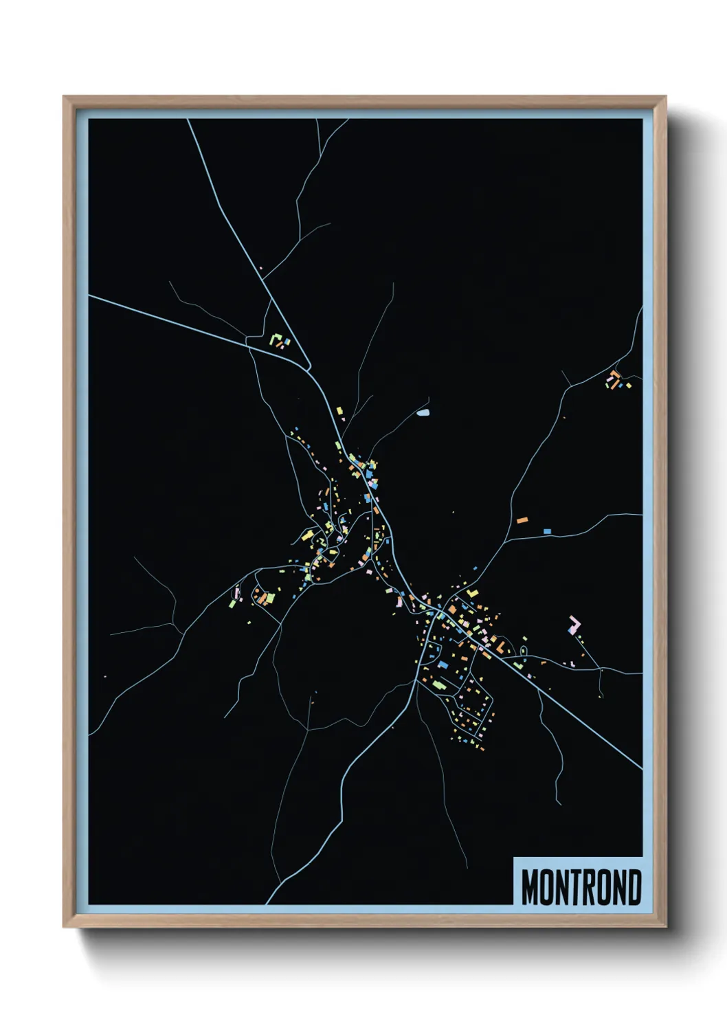 Une affiche de carte sur Montrond