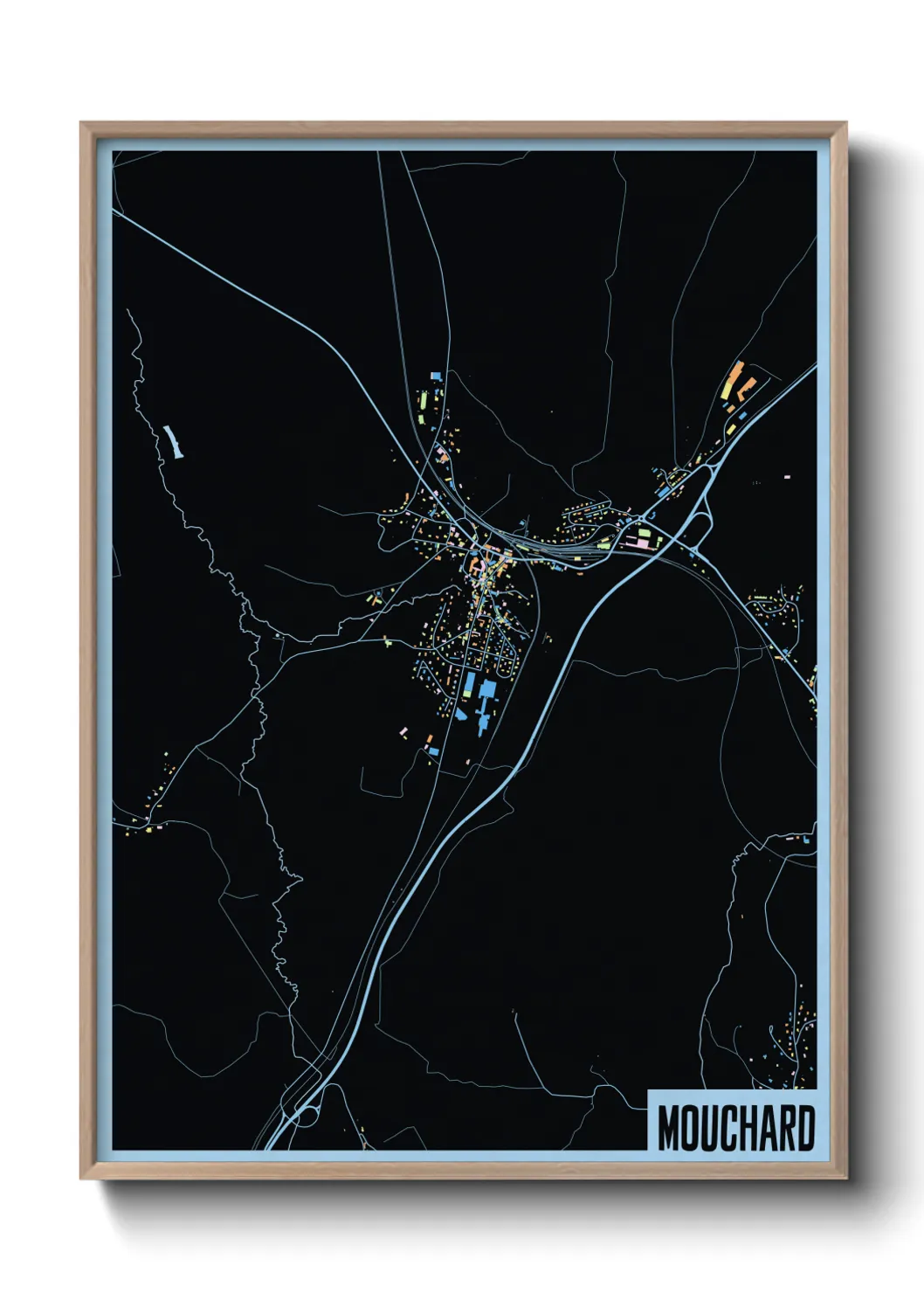 Une affiche de carte sur Mouchard