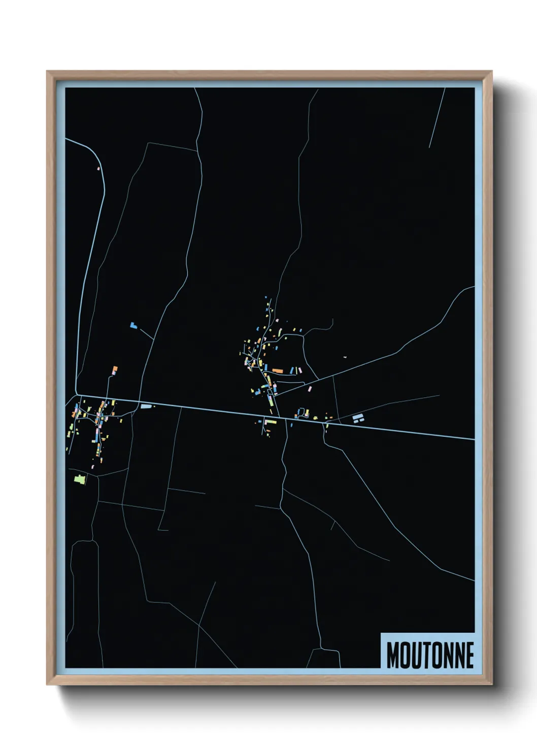 Une affiche de carte sur Moutonne