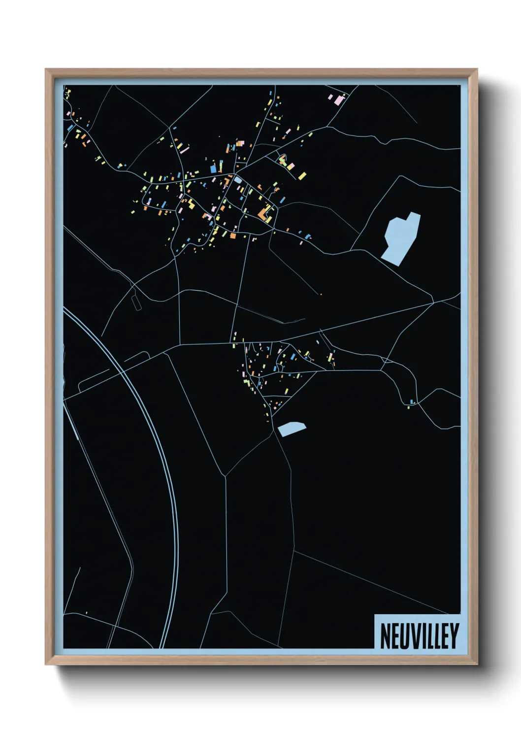 Une affiche de carte sur Neuvilley