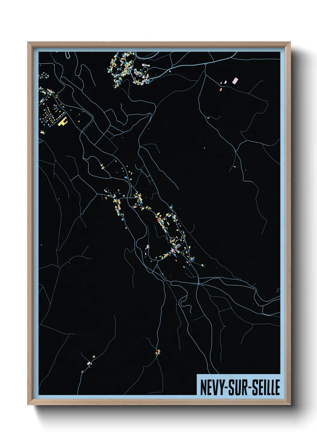 Un poster carteNevy-sur-Seille