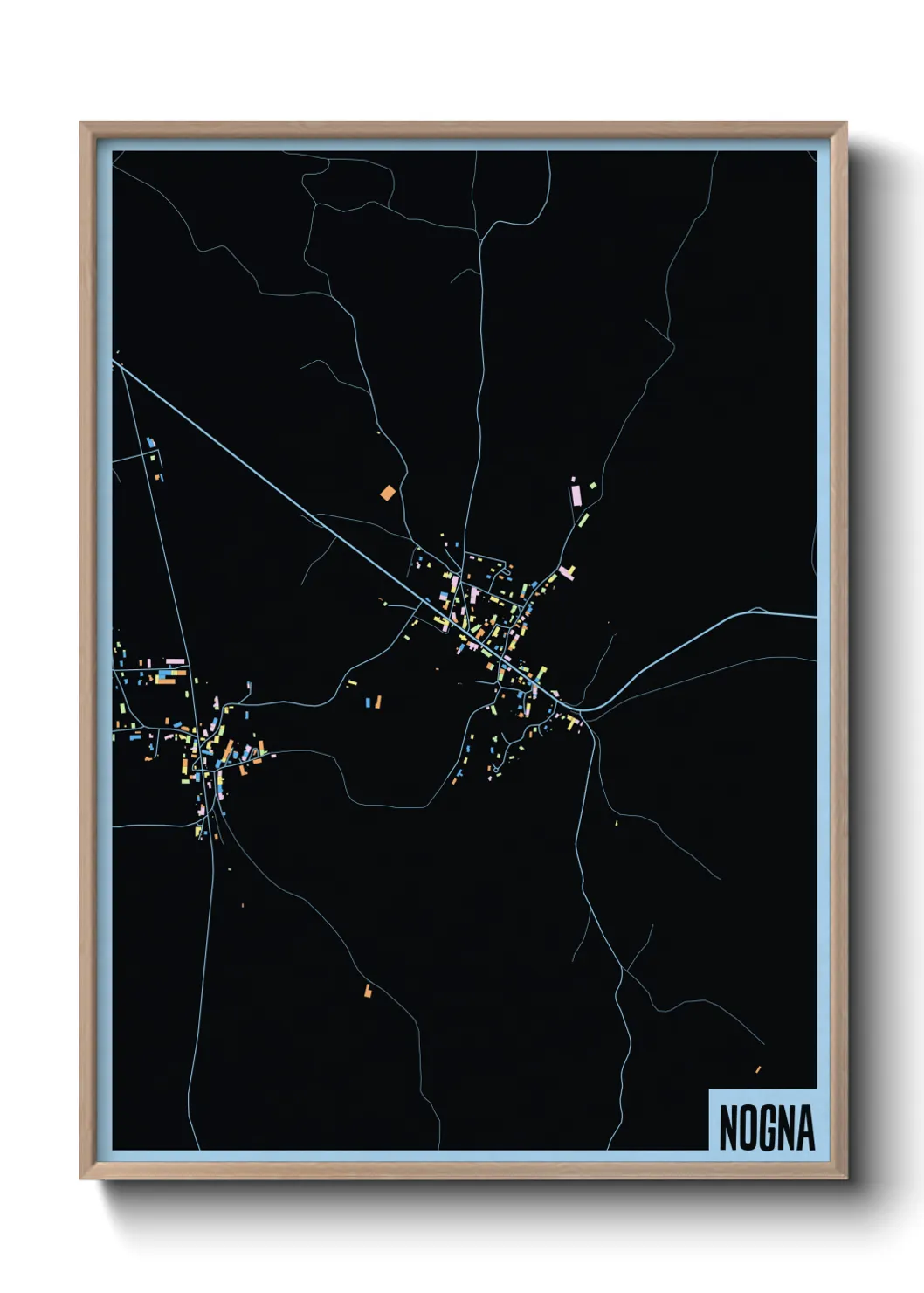 Une affiche de carte sur Nogna