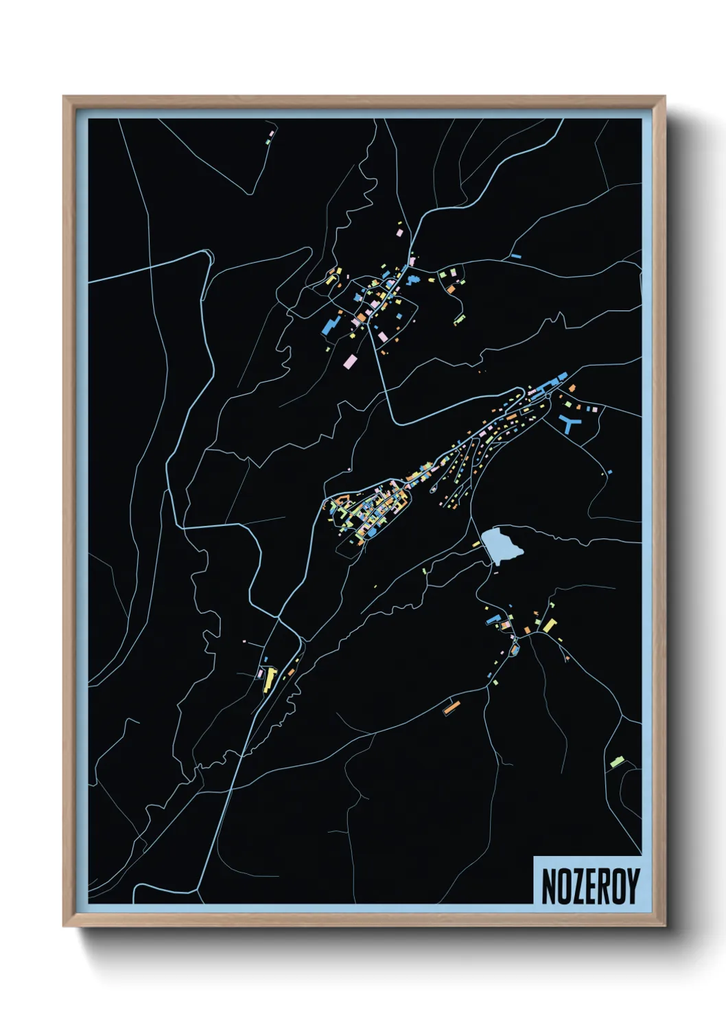 Une affiche de carte sur Nozeroy