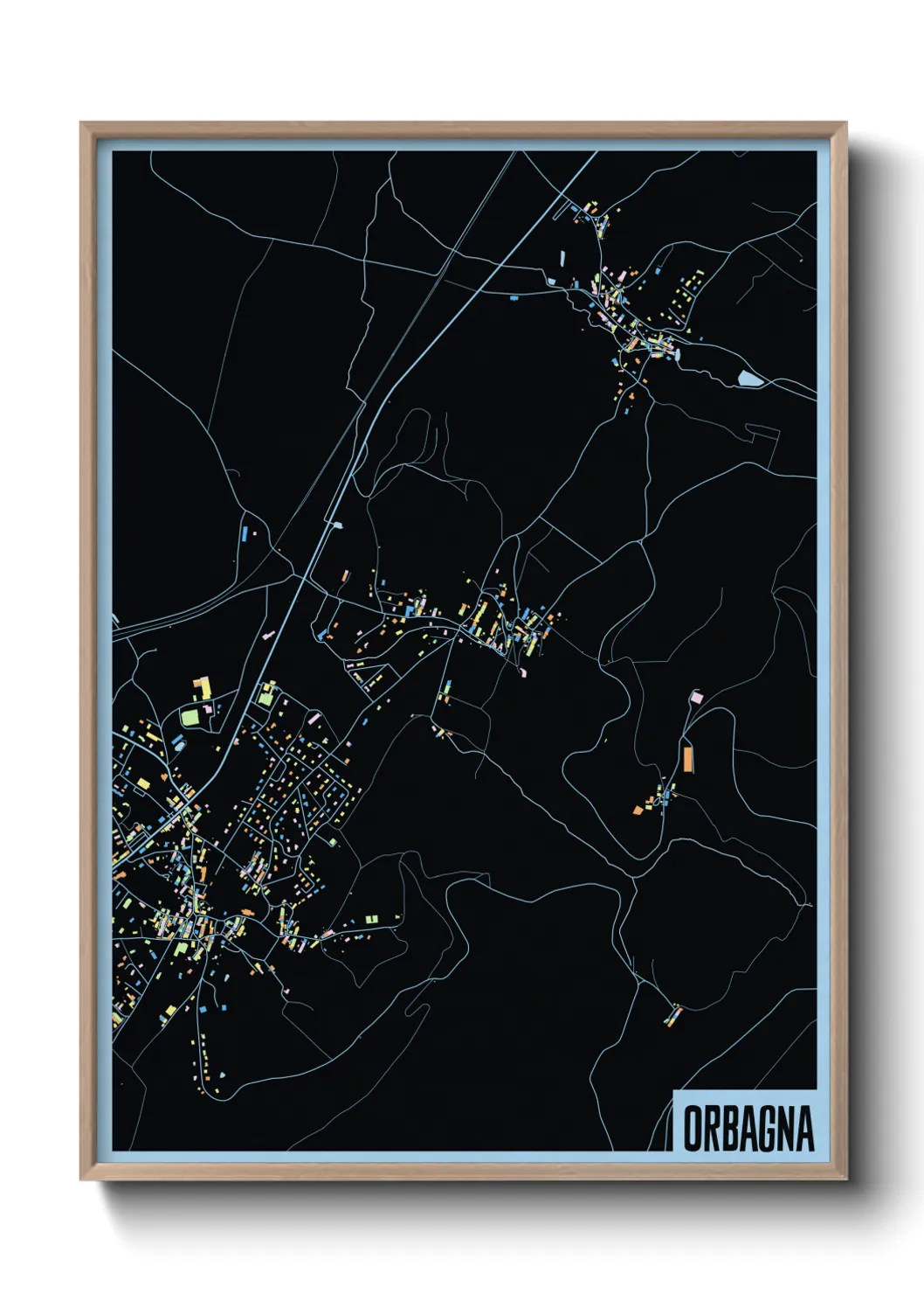 Une affiche de carte sur Orbagna