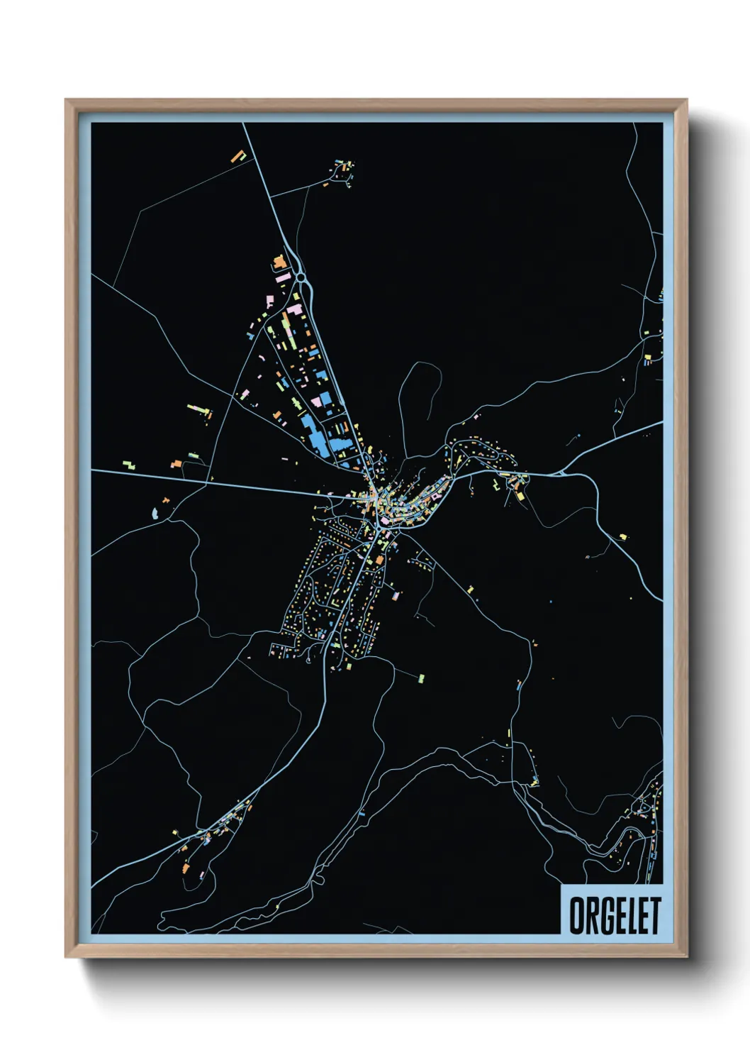 Une affiche de carte sur Orgelet