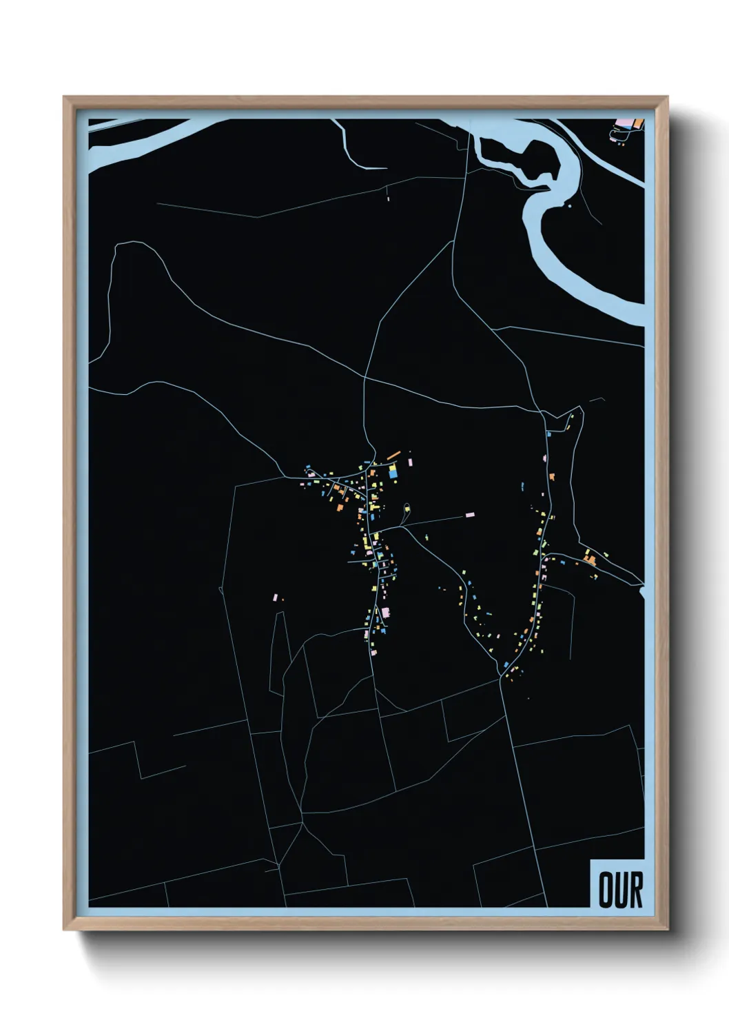 Une affiche de carte sur Our