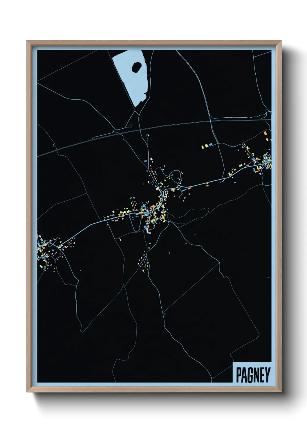 Une affiche de carte sur Pagney