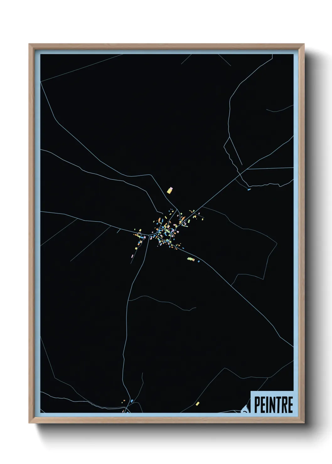 Une affiche de carte sur Peintre