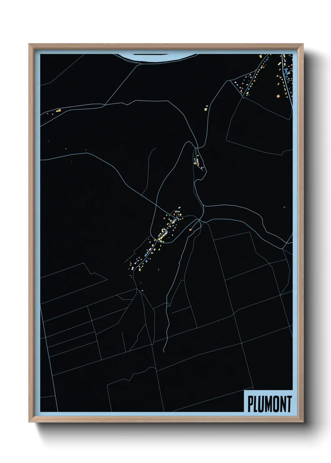 Une affiche de carte sur Plumont