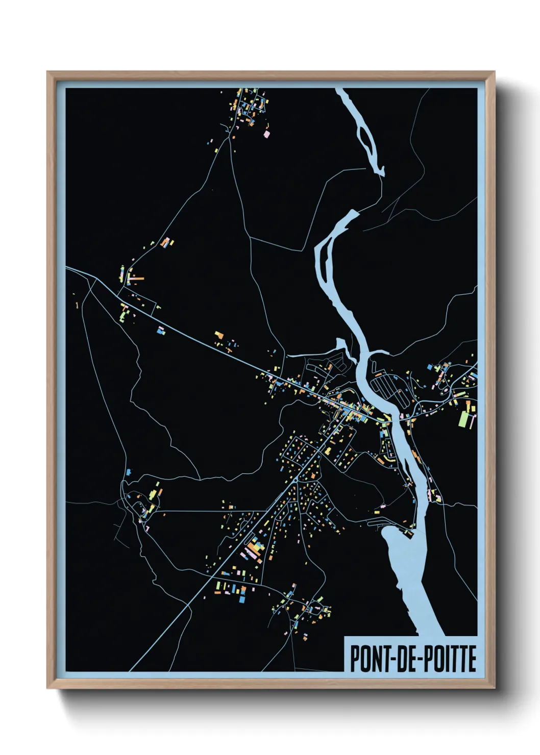 Une affiche de carte sur Pont-de-Poitte