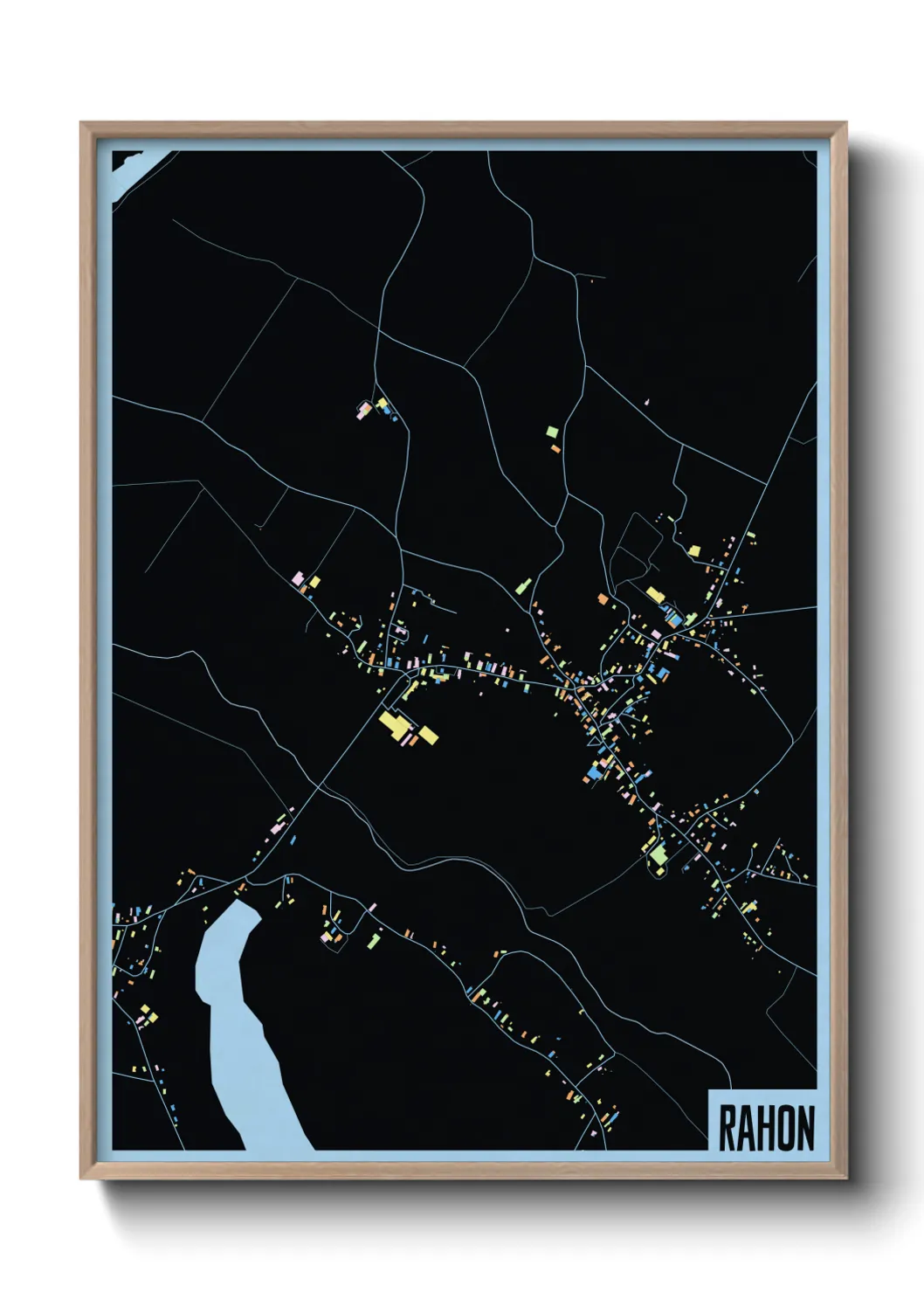 Une affiche de carte sur Rahon