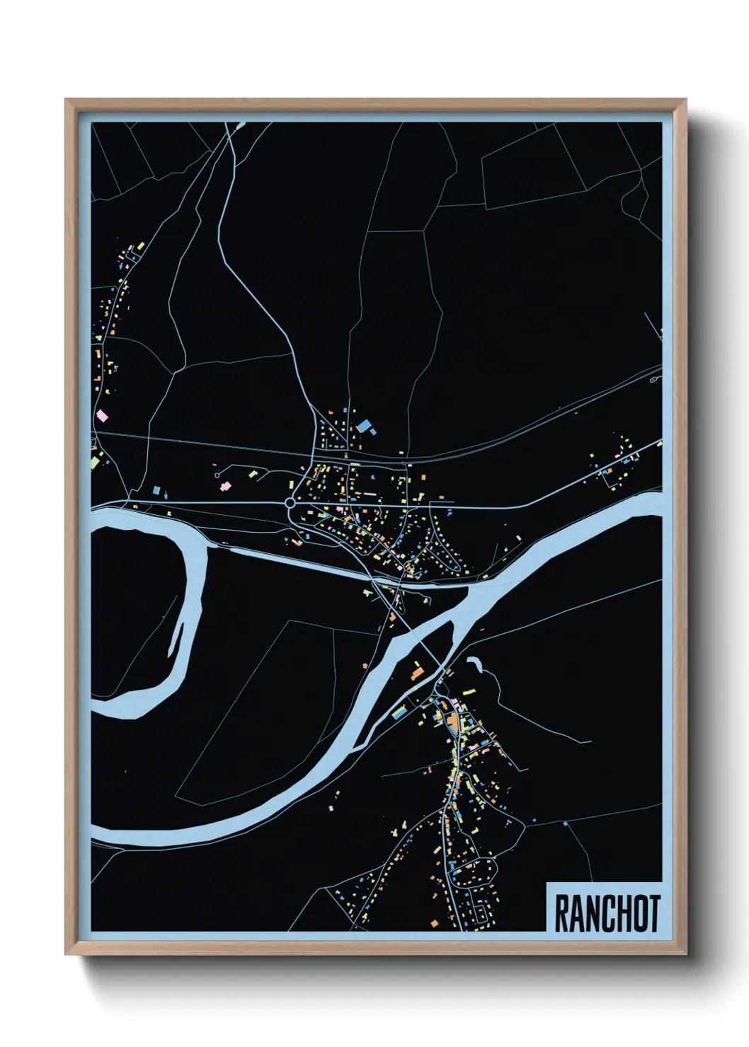 Une affiche de carte sur Ranchot