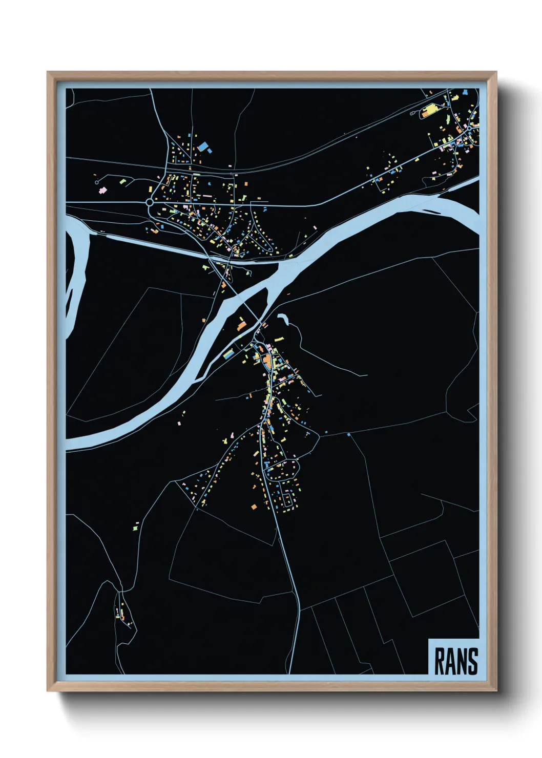 Une affiche de carte sur Rans