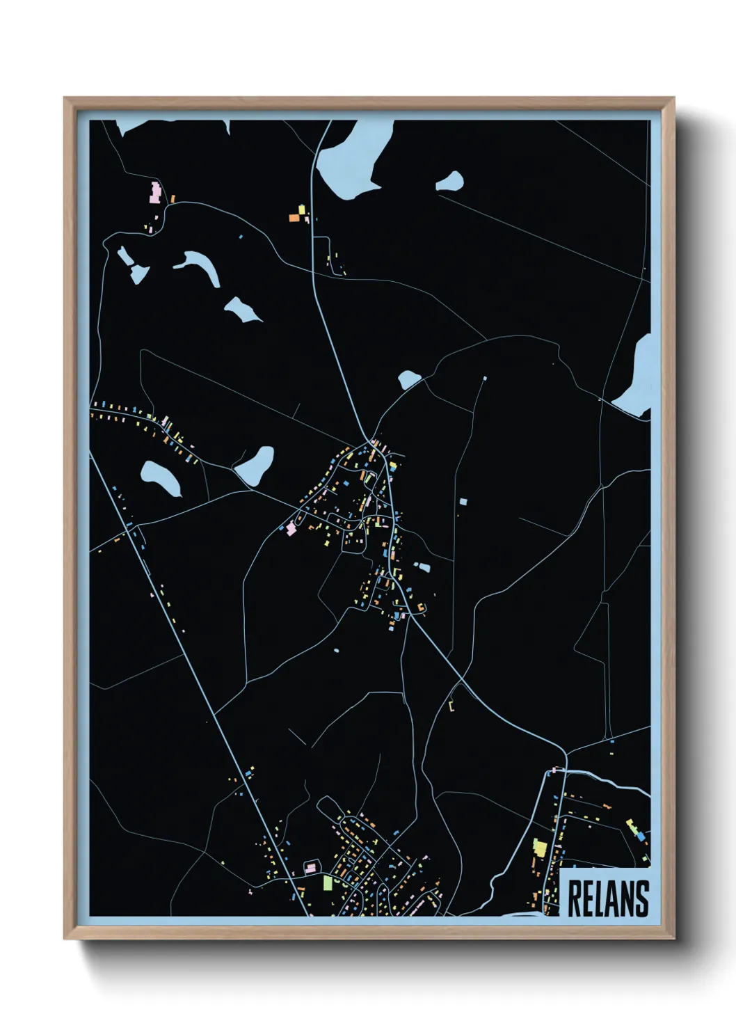 Une affiche de carte sur Relans