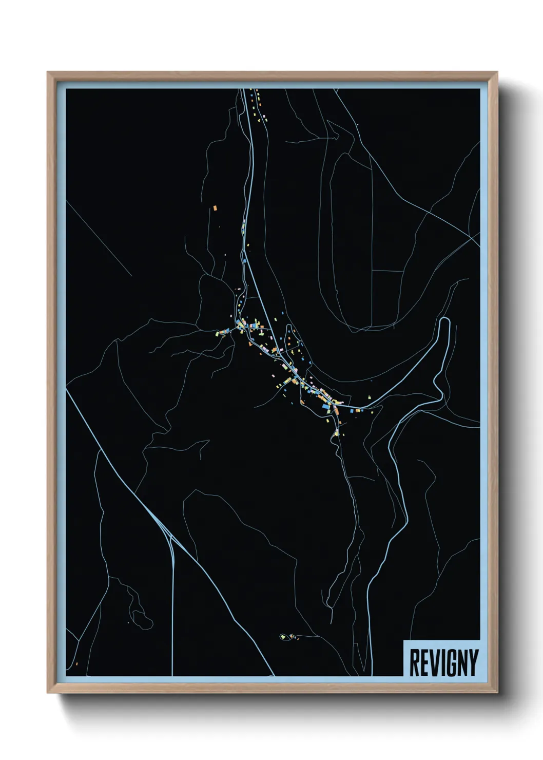 Une affiche de carte sur Revigny