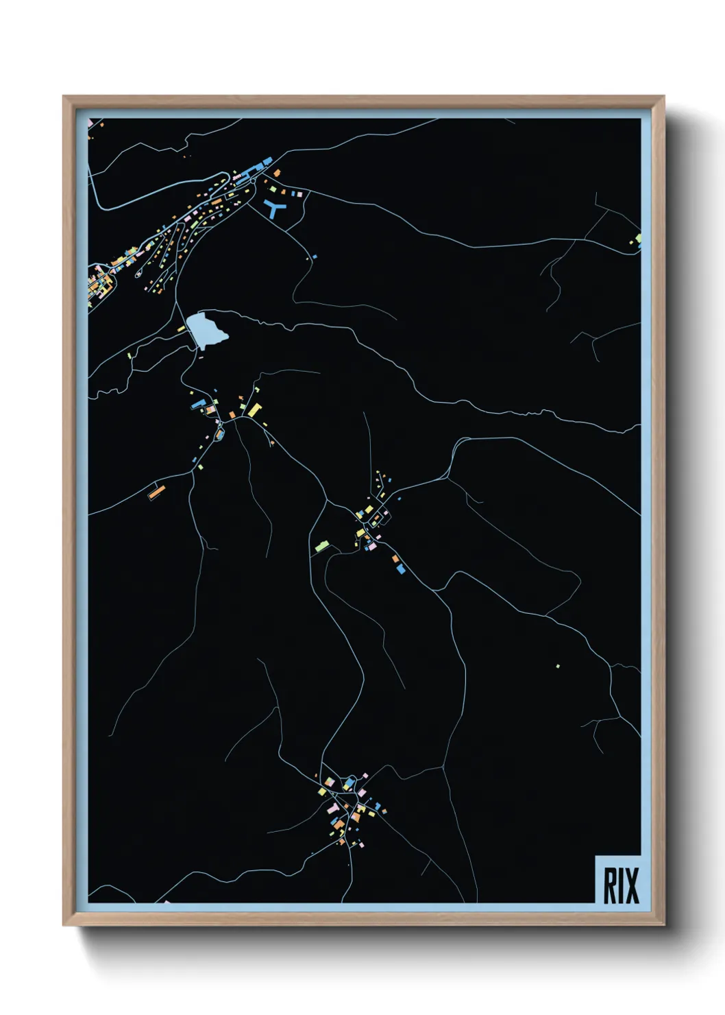 Une affiche de carte sur Rix