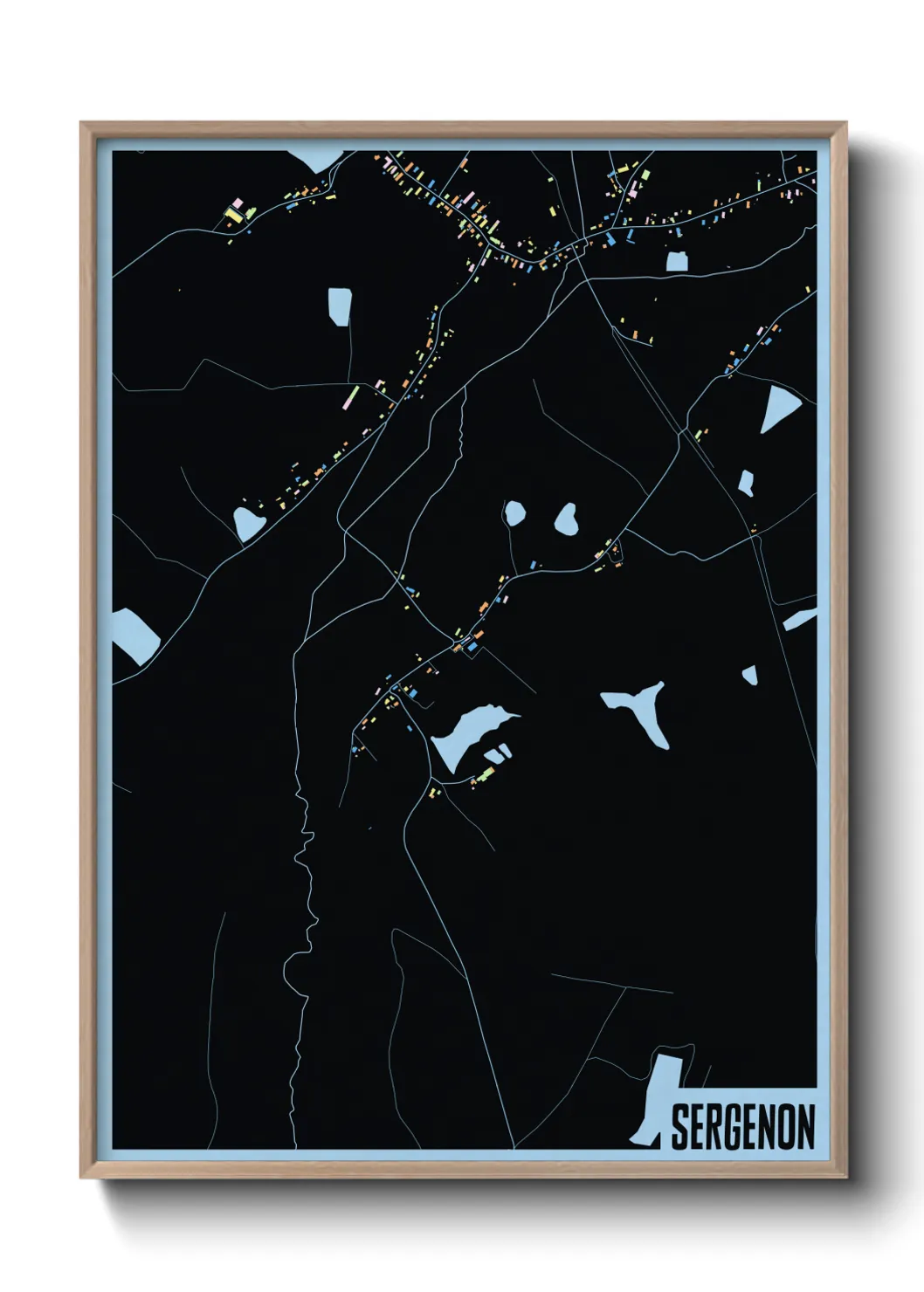 Une affiche de carte sur Sergenon