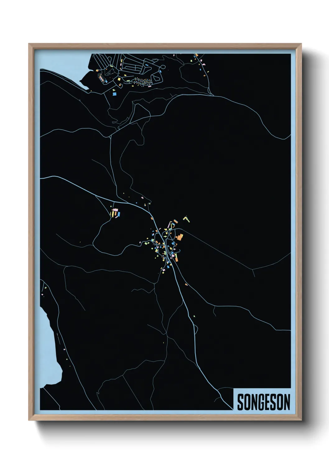 Une affiche de carte sur Songeson