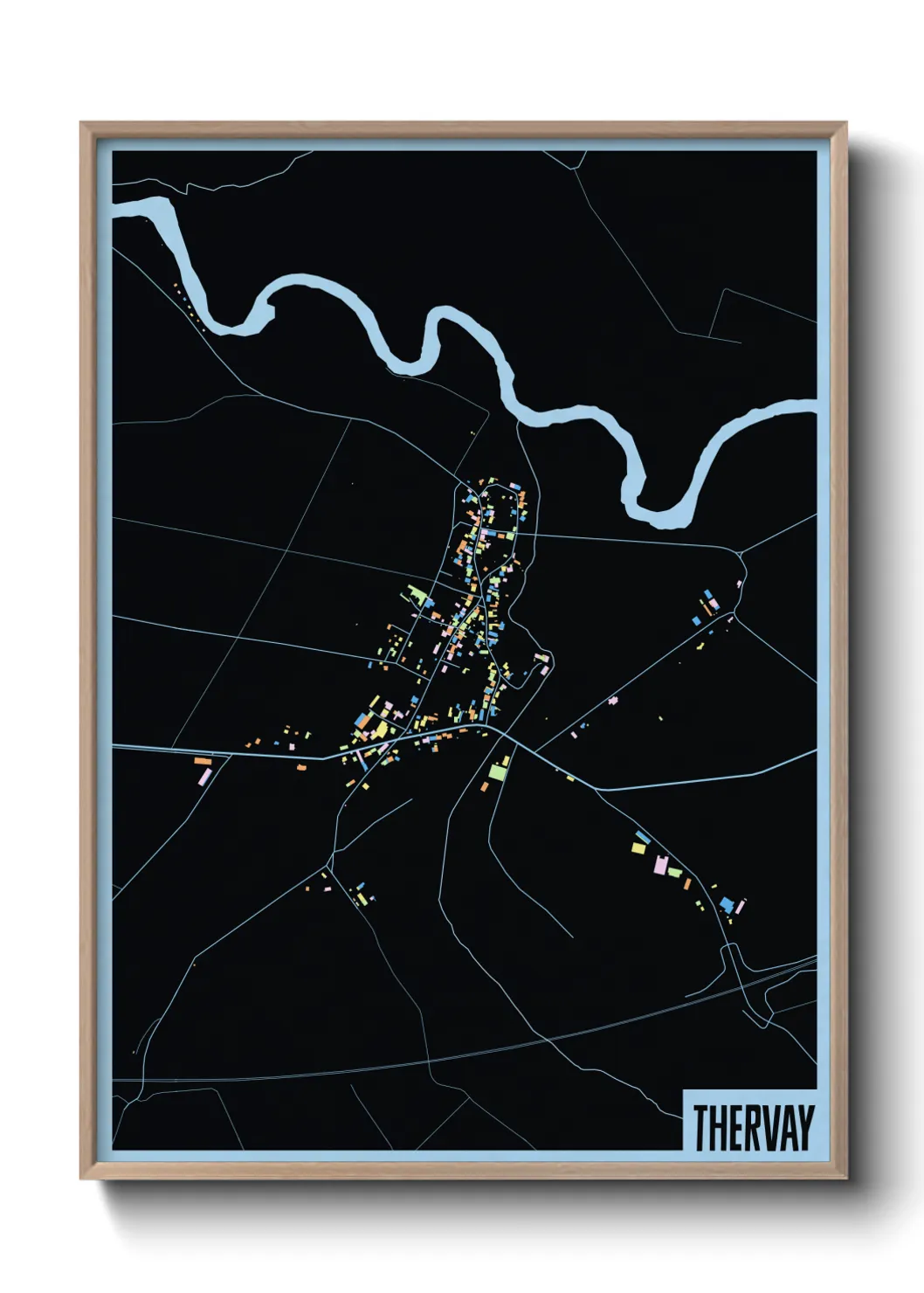 Une affiche de carte sur Thervay