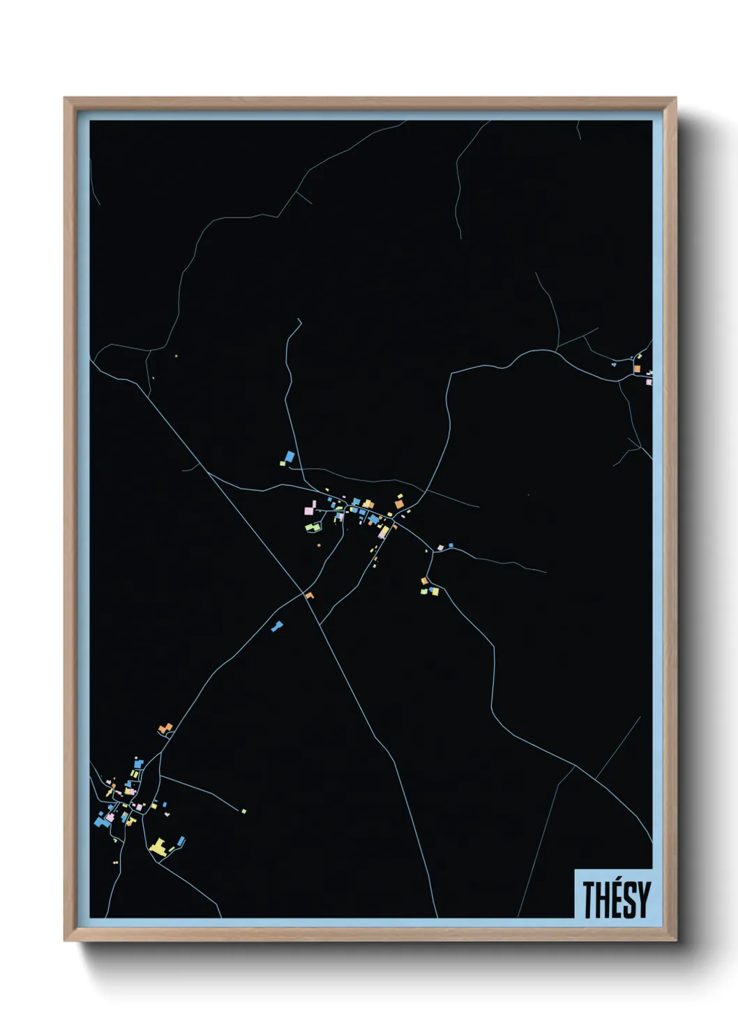 Une affiche de carte sur Thésy