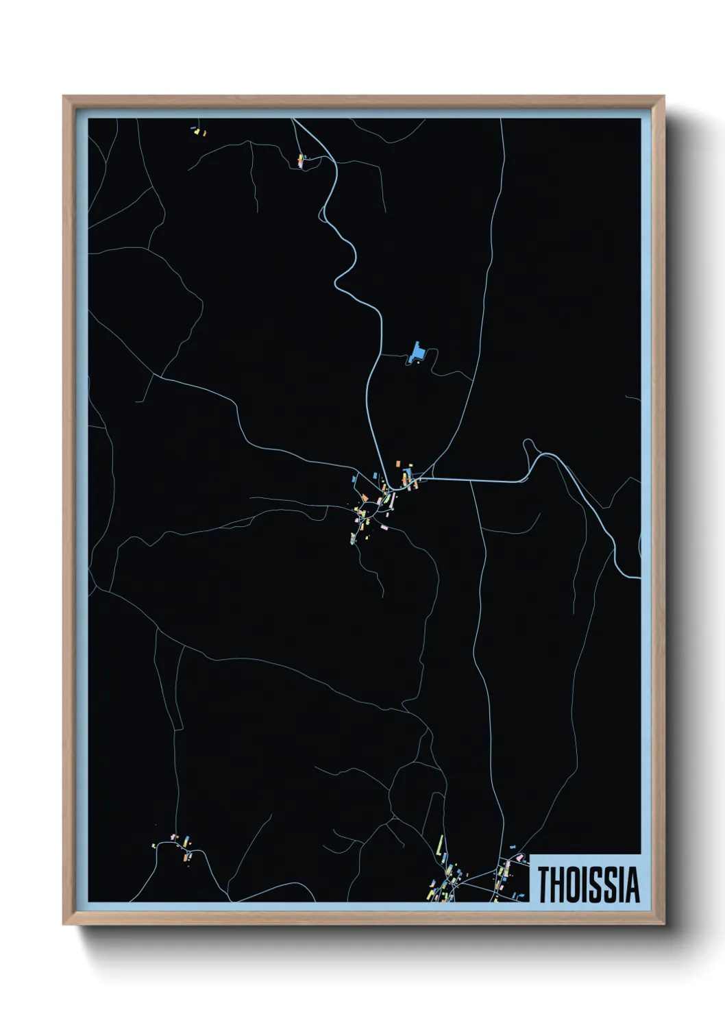 Une affiche de carte sur Thoissia