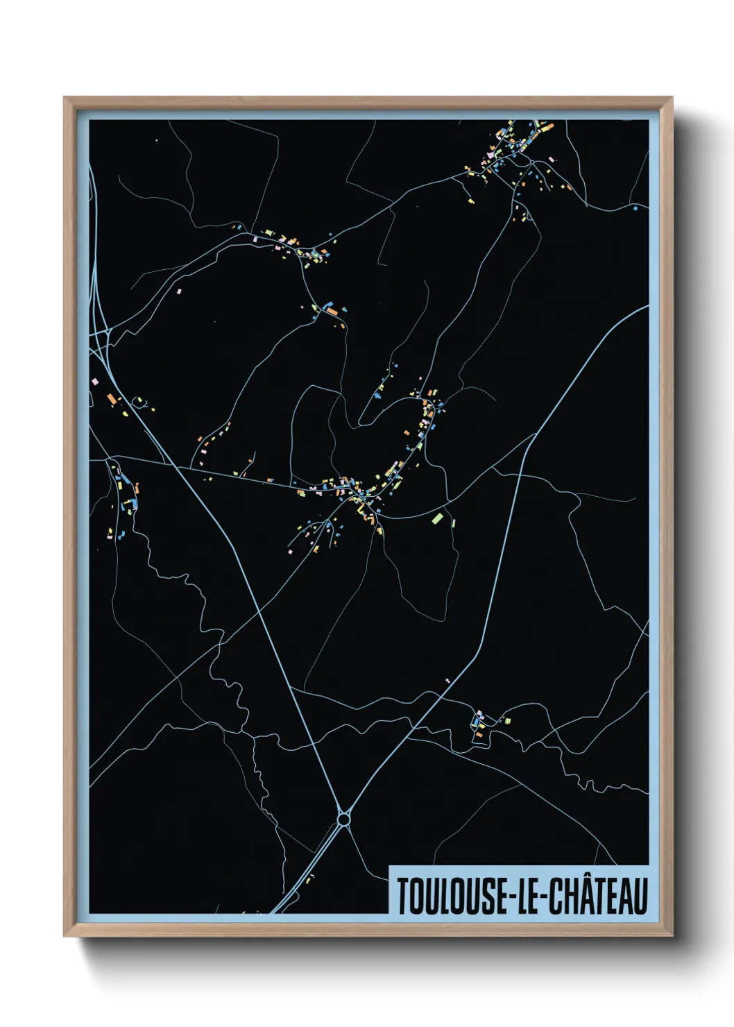 Une affiche de carte sur Toulouse-le-Château