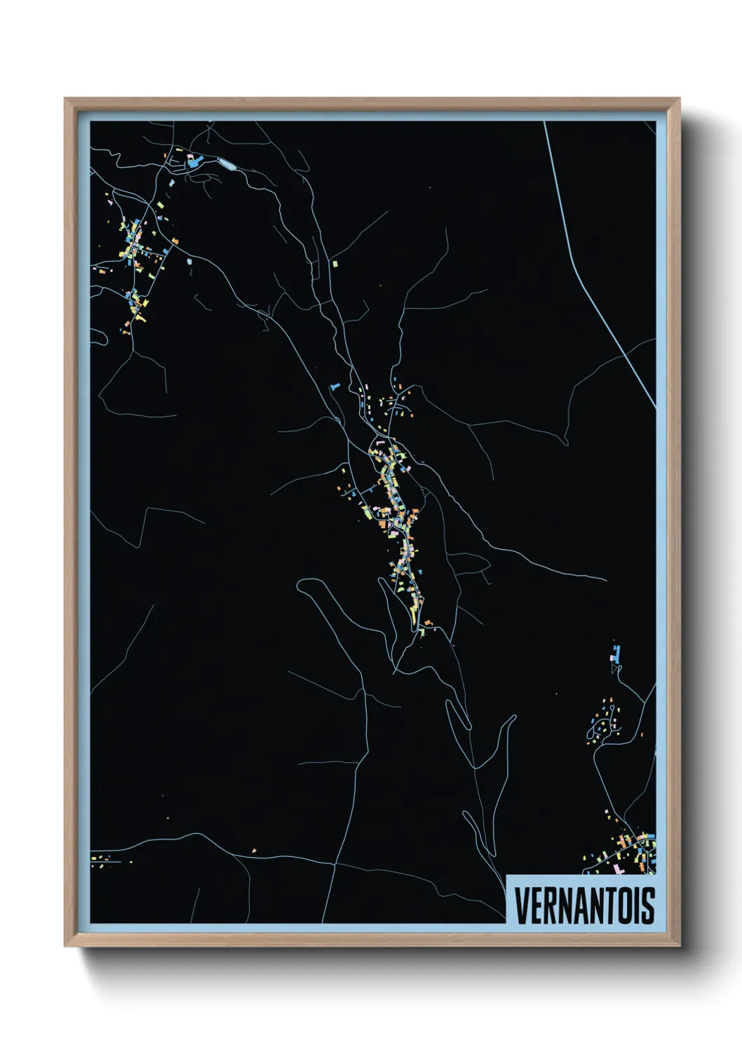 Une affiche de carte sur Vernantois