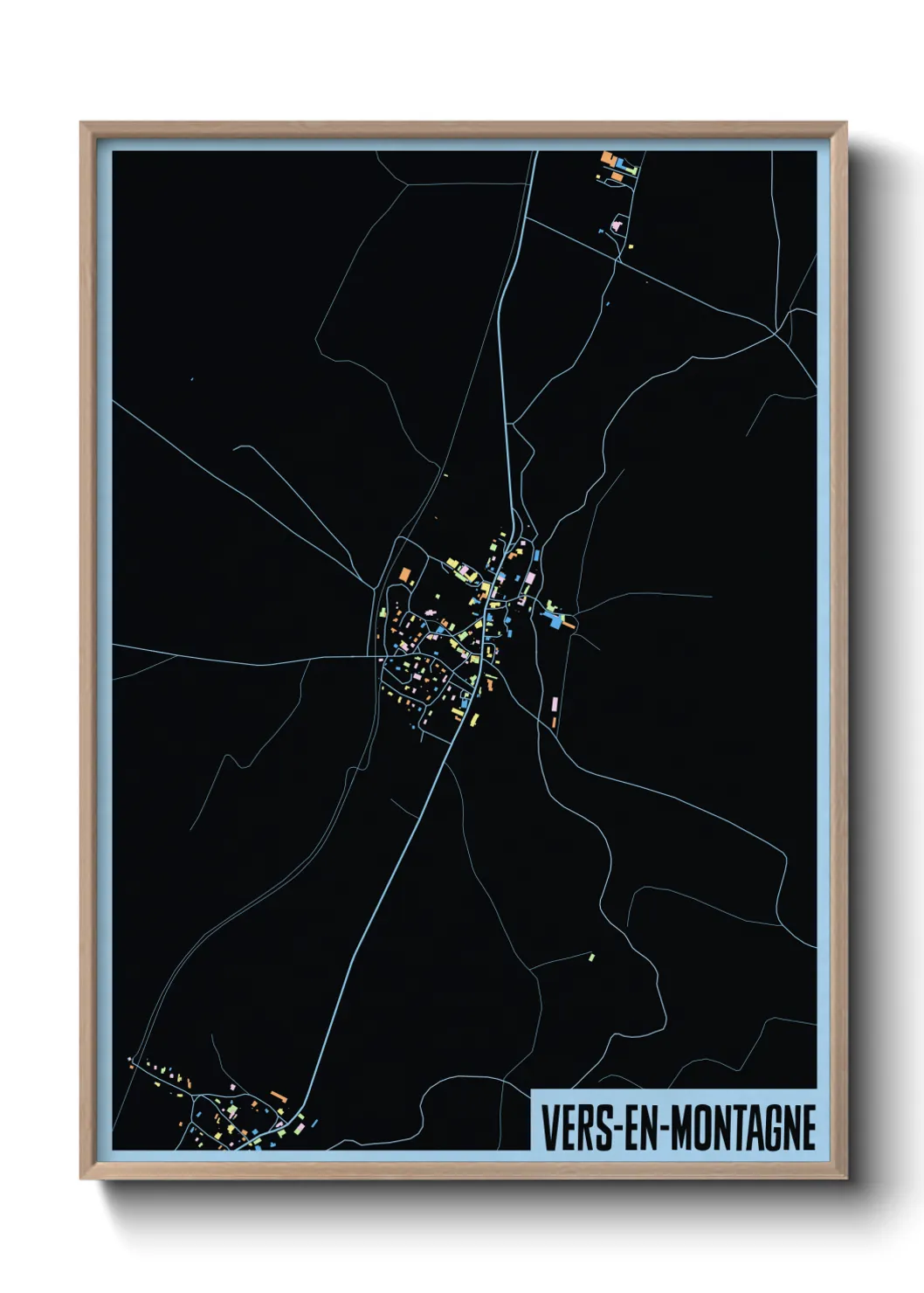 Une affiche de carte sur Vers-en-Montagne