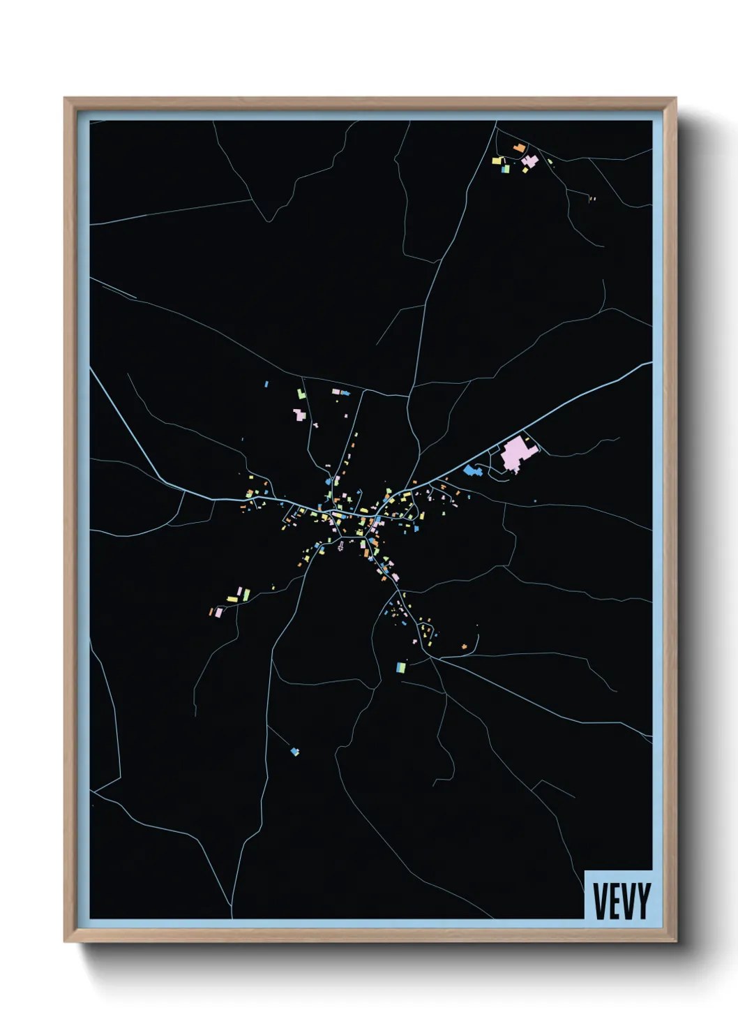 Une affiche de carte sur Vevy