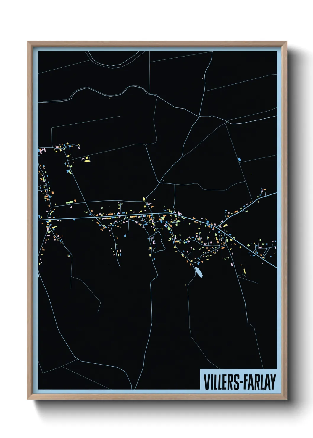 Une affiche de carte sur Villers-Farlay