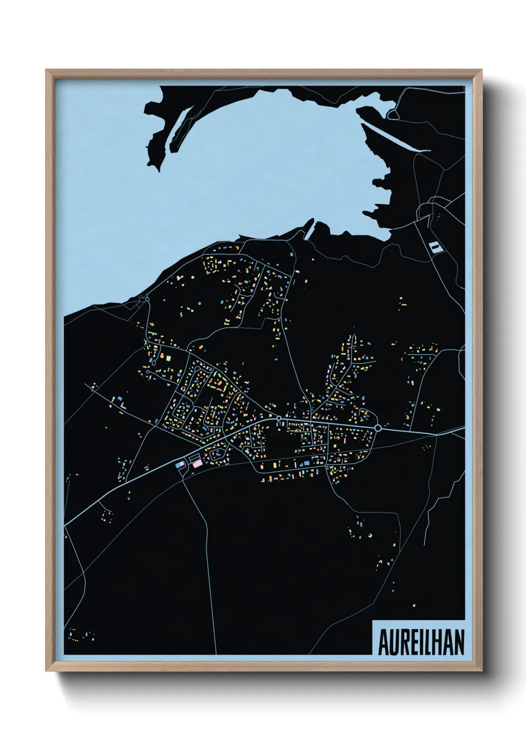 Une affiche de carte sur Aureilhan