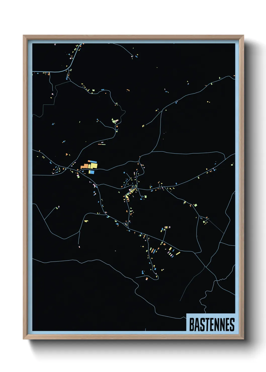 Une affiche de carte sur Bastennes