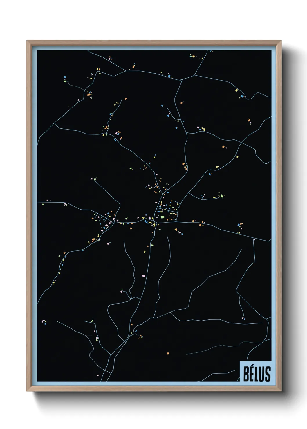 Une affiche de carte sur Bélus