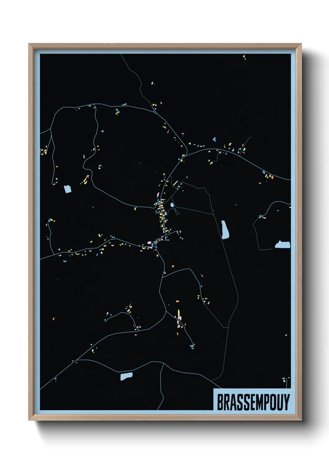 Une affiche de carte sur Brassempouy