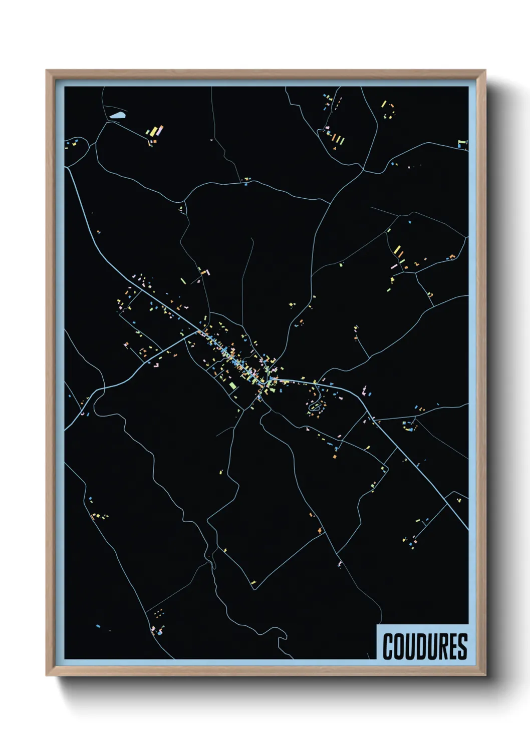 Une affiche de carte sur Coudures