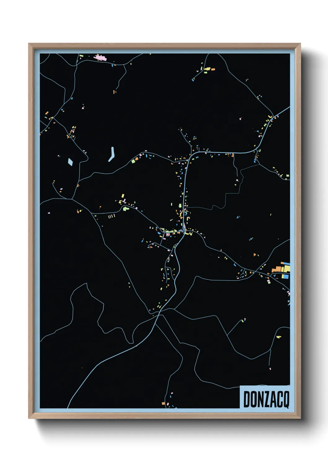 Une affiche de carte sur Donzacq