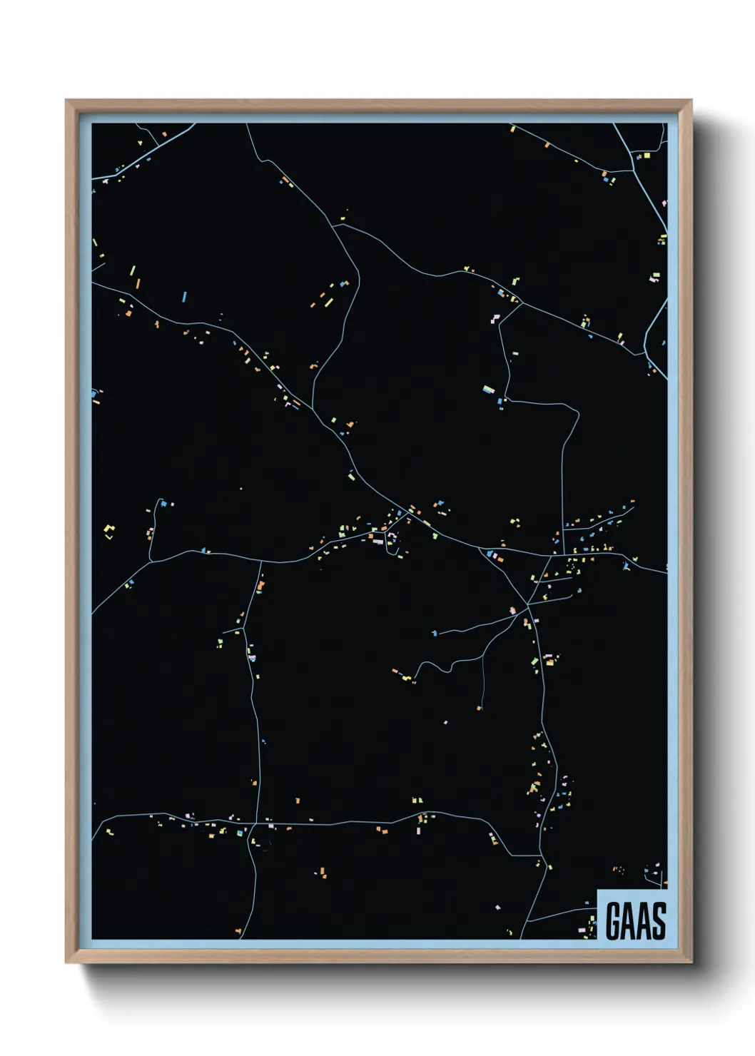 Une affiche de carte sur Gaas