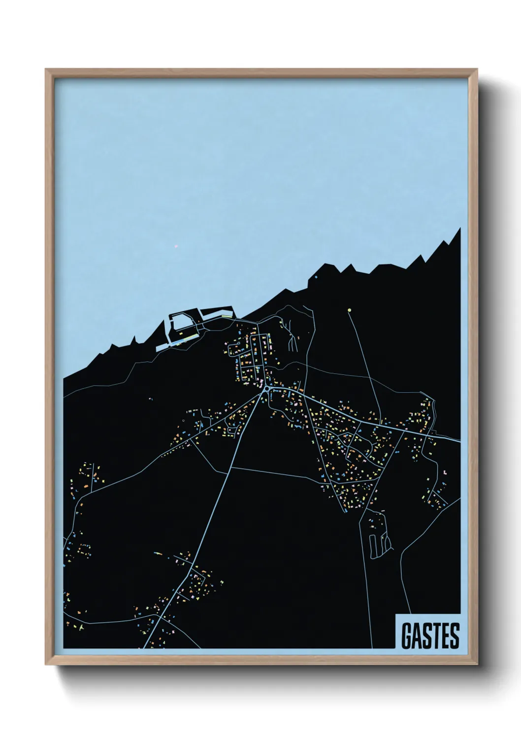 Une affiche de carte sur Gastes