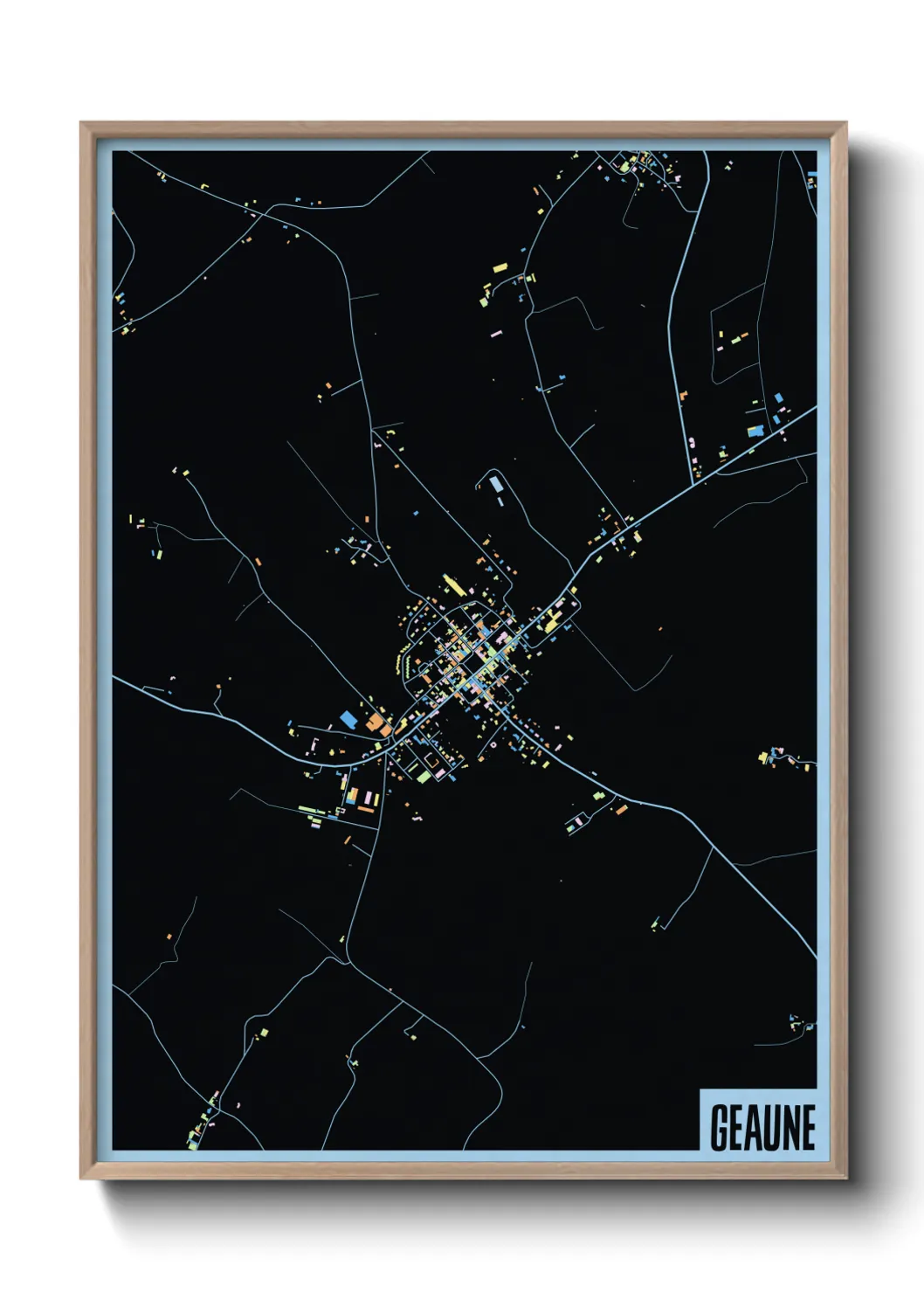 Une affiche de carte sur Geaune