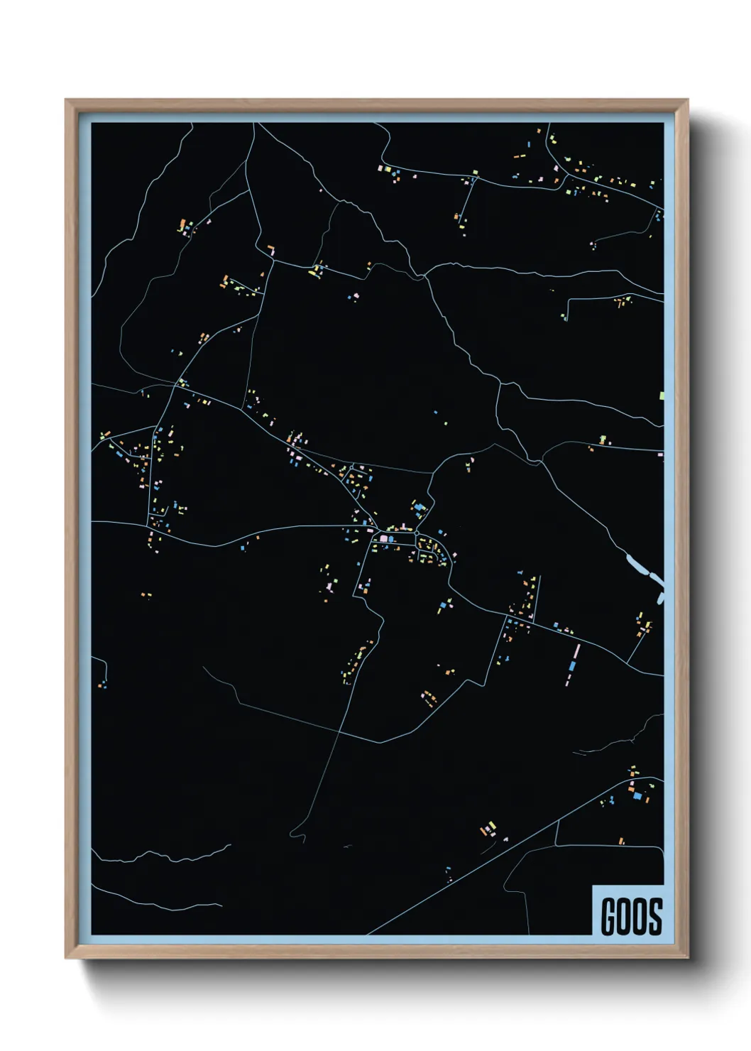 Une affiche de carte sur Goos