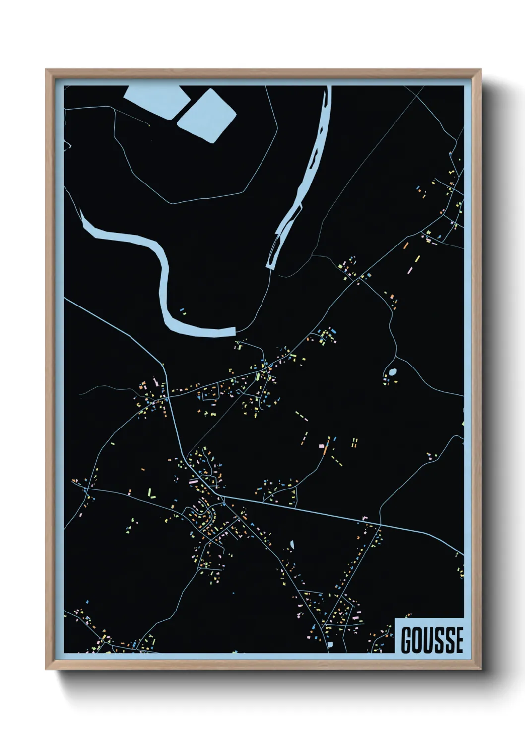Une affiche de carte sur Gousse