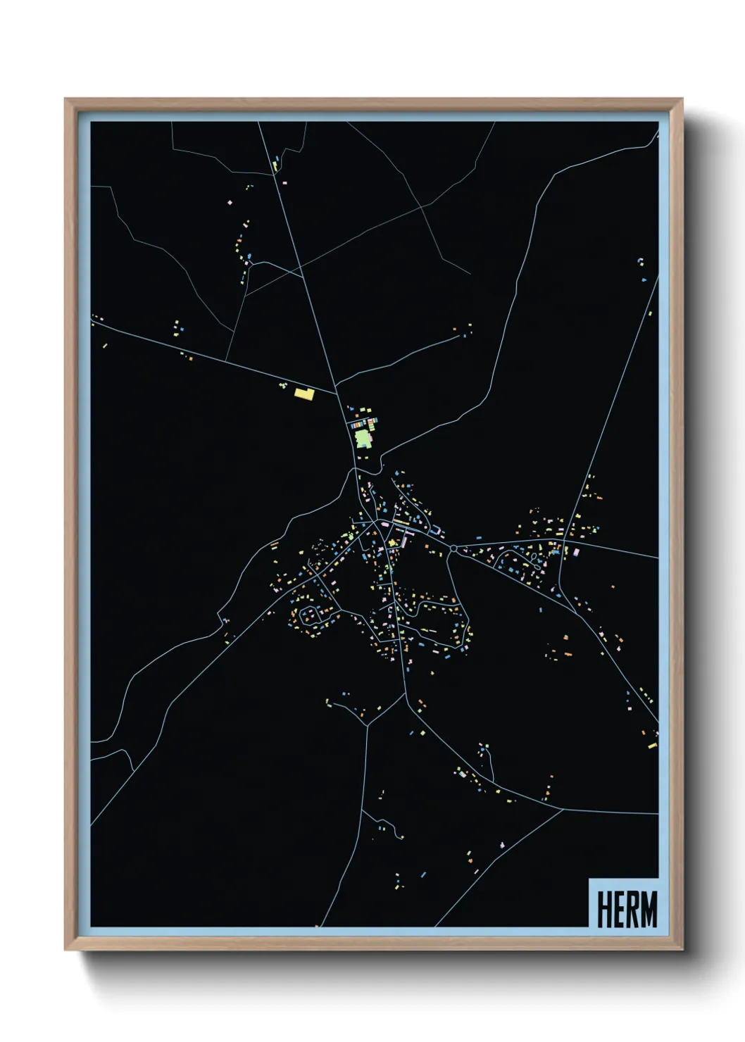 Une affiche de carte sur Herm