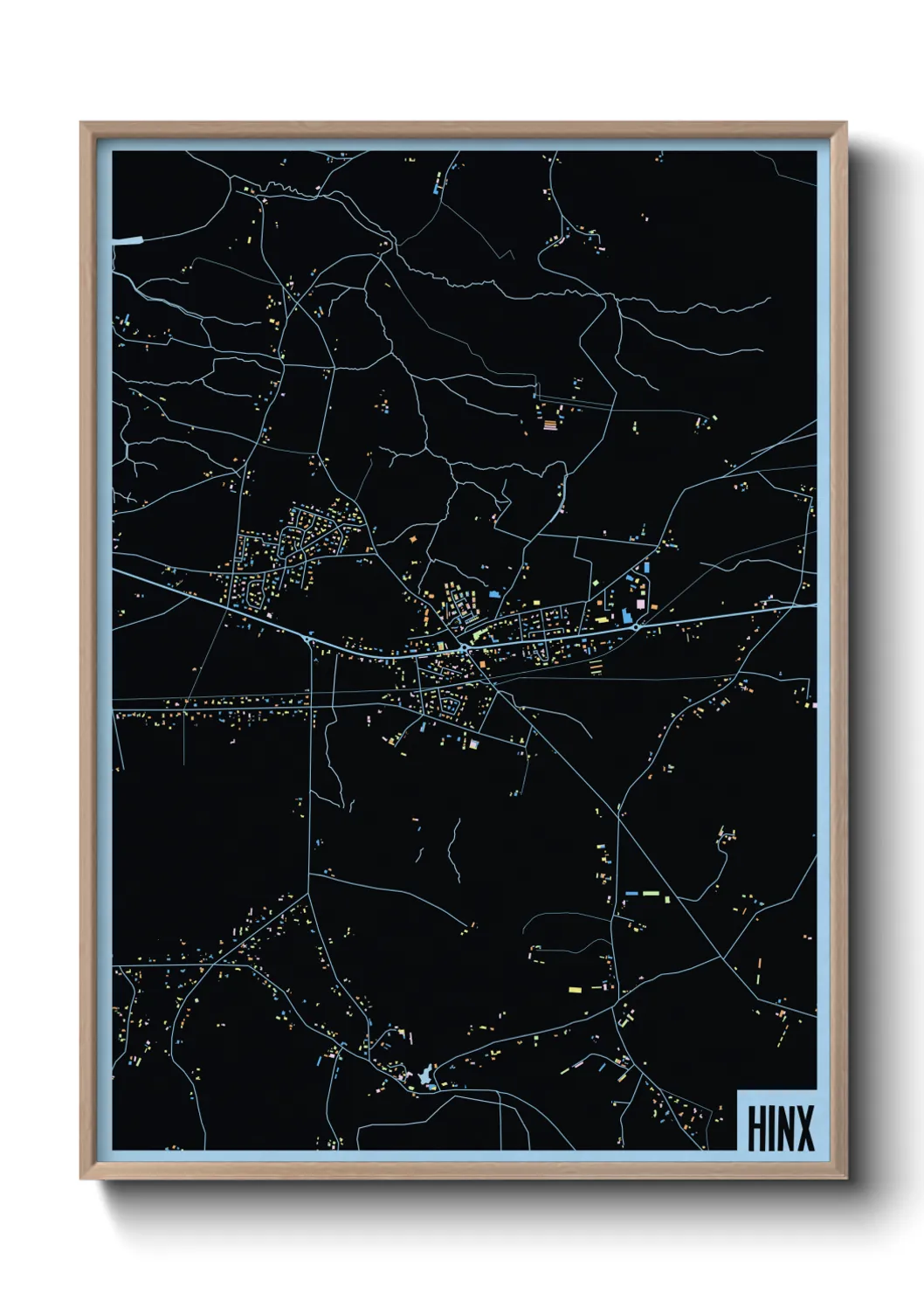 Une affiche de carte sur Hinx