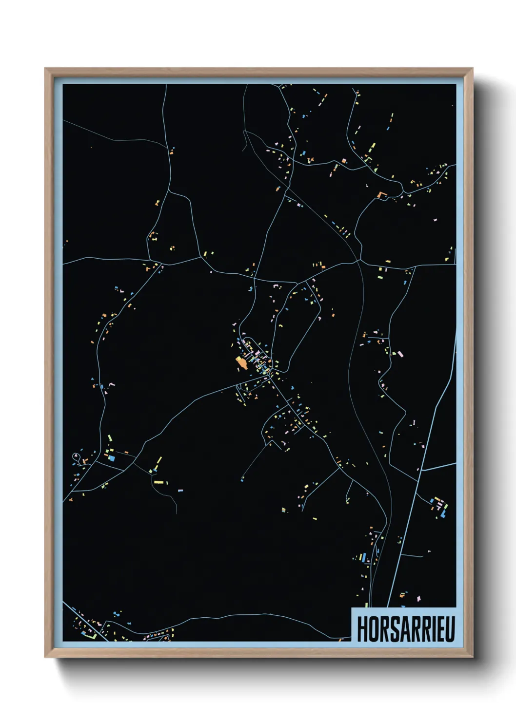 Une affiche de carte sur Horsarrieu