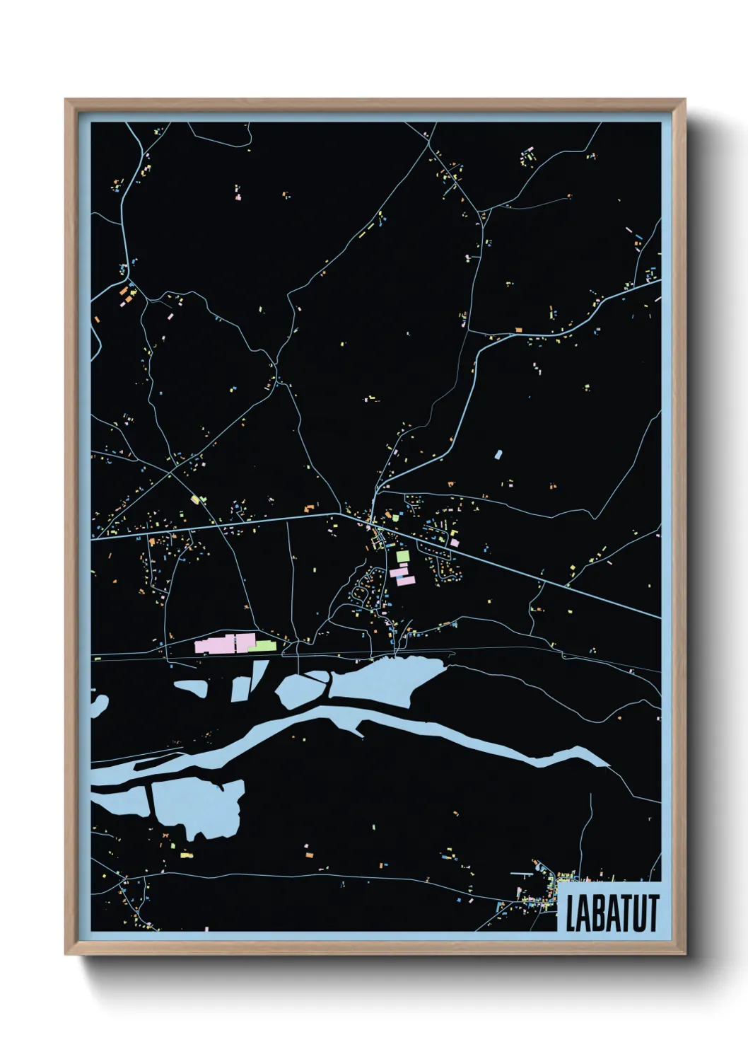 Une affiche de carte sur Labatut